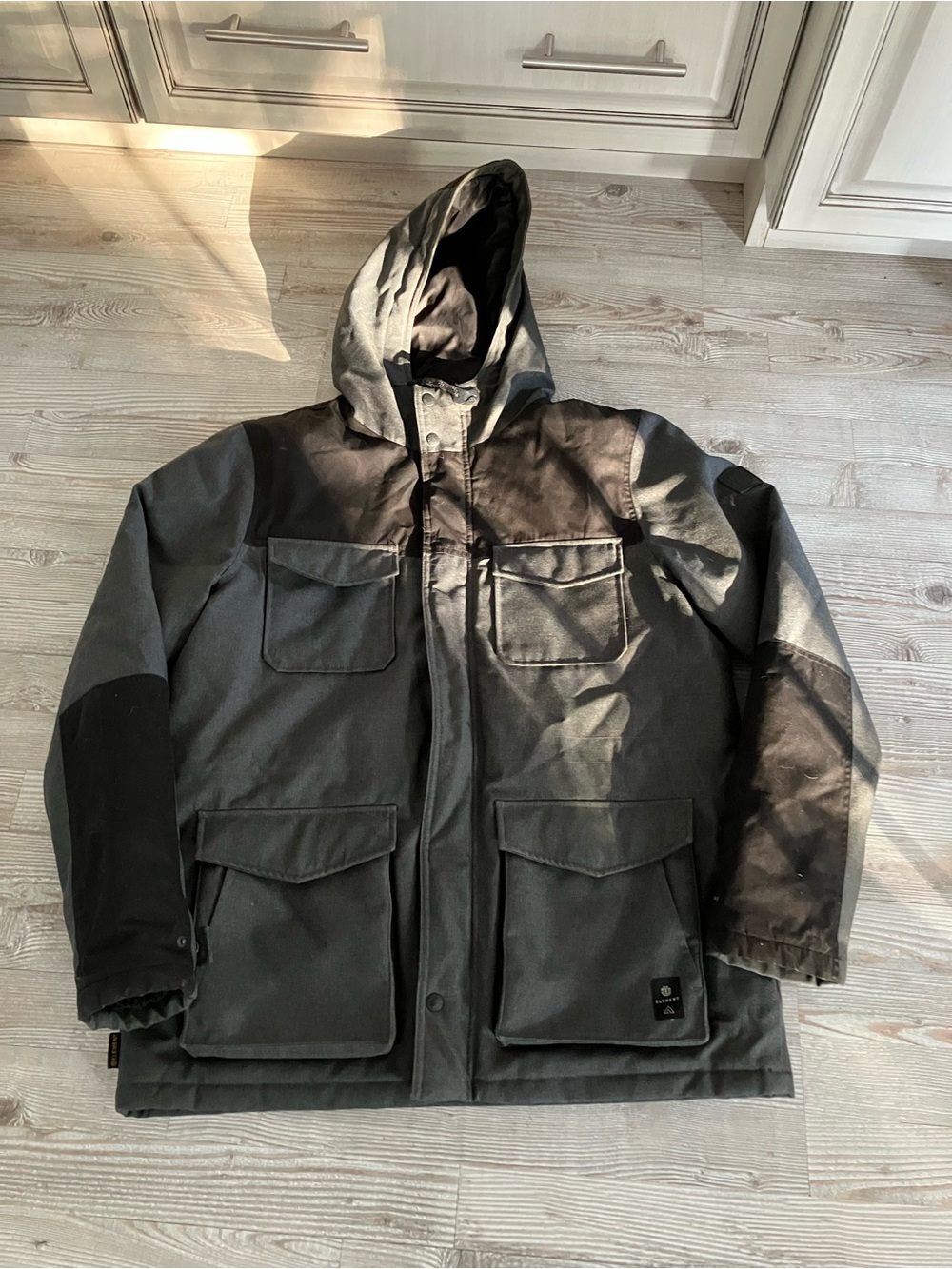 Element Men's Hooded Field Jacket - Charcoal and Black